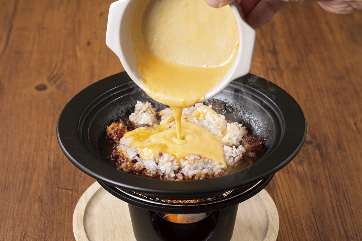 残りのソースでチーズリゾットを作れる