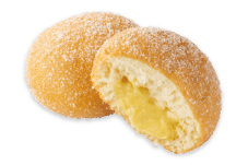 お店で揚げたドーナツ（カスタード）