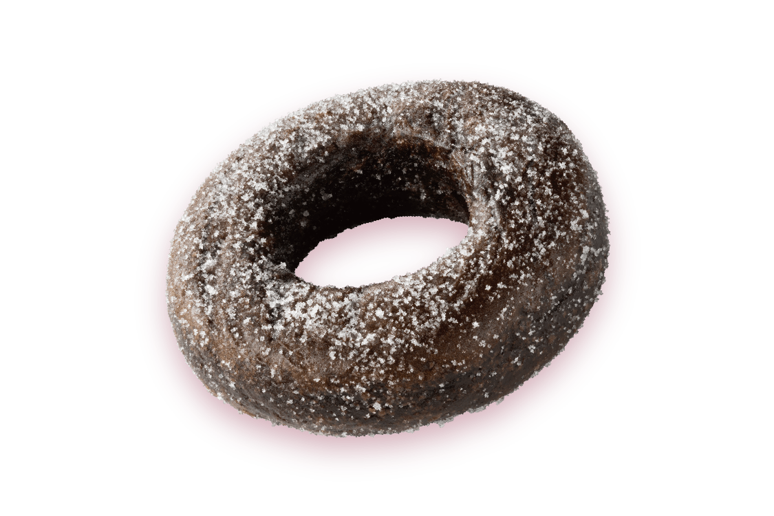 お店で揚げたドーナツ（チョコ）