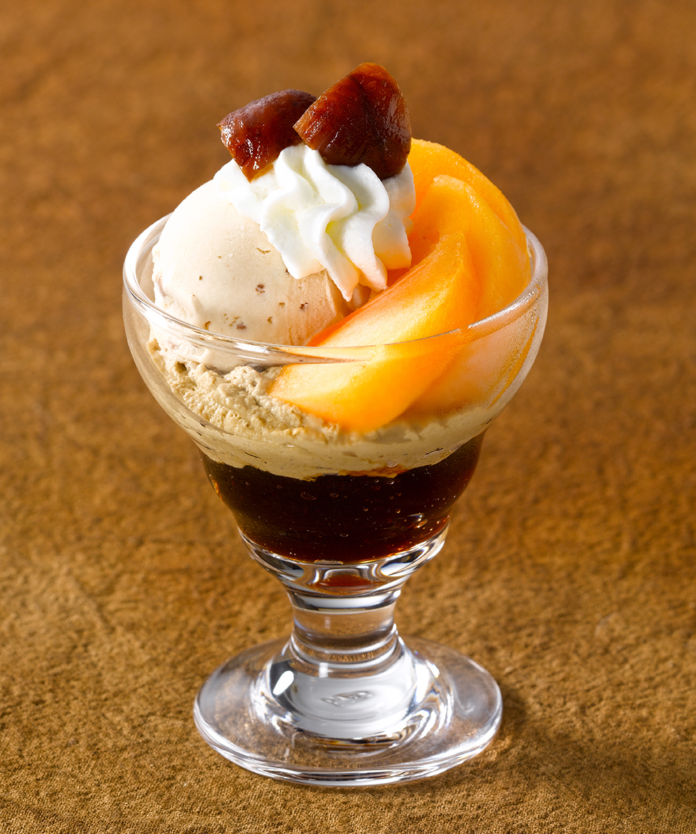 ＜季節のプチデザートセット＞「プチマロンパフェ」プラス（528円）