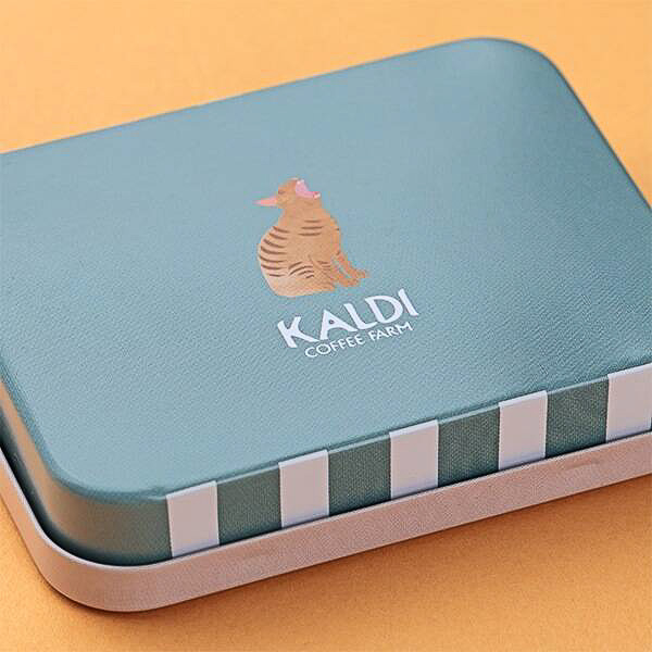 カルディコーヒーファーム「ハロウィンネコミニ缶」（ピンク）