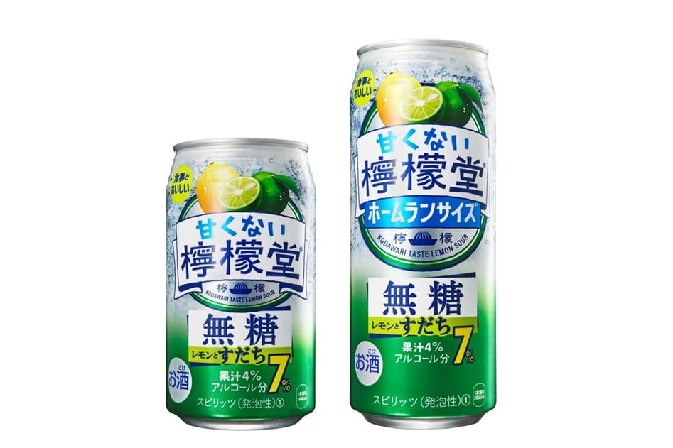 「甘くない檸檬堂 無糖レモンとすだち」（350mL缶 税別160円前後/500mL缶 税別210円前後）