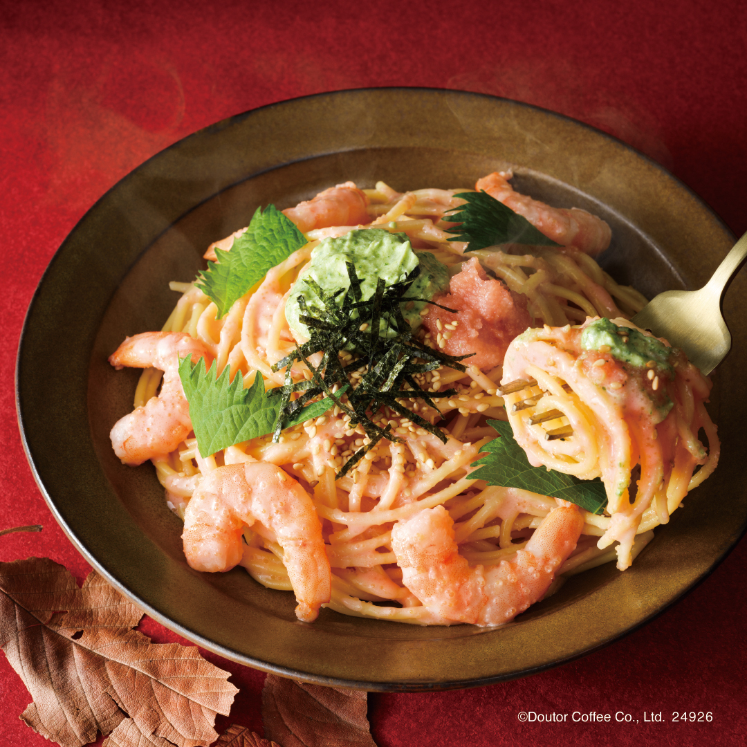 「海老とたらこの和風パスタ ～大葉マスカルポーネ～」（960円）