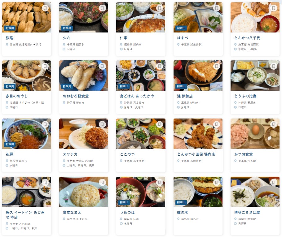 食べログ 食堂 百名店 2024