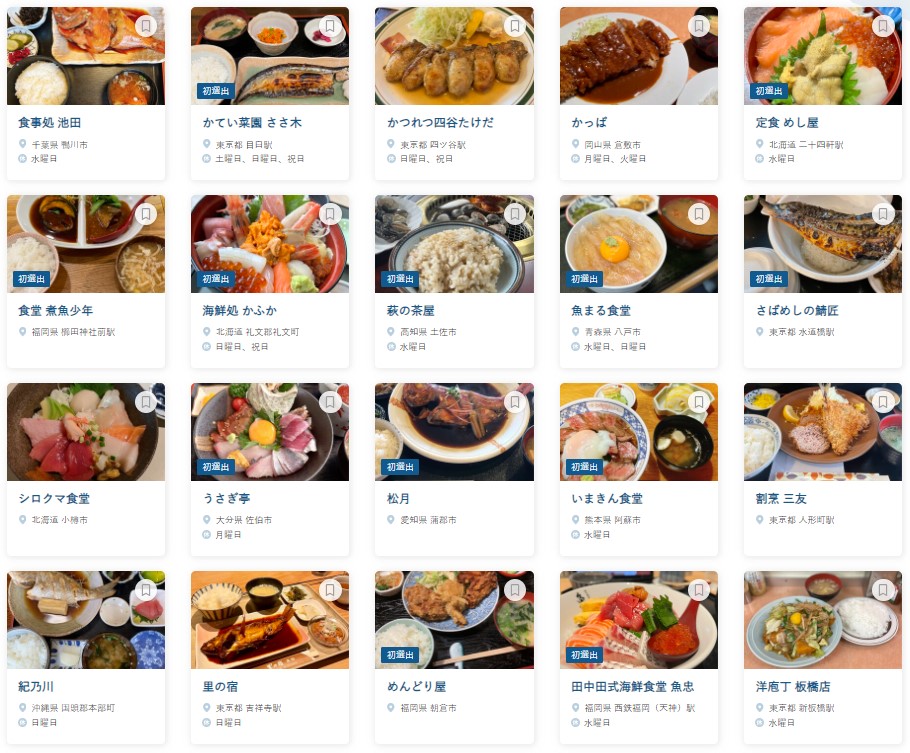 食べログ 食堂 百名店 2024