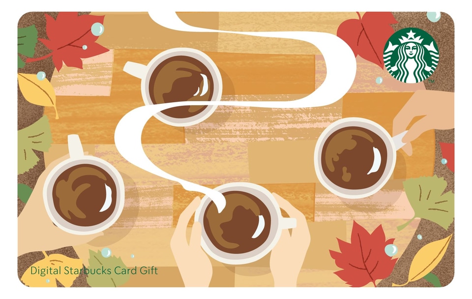 初めてバリスタがデザインした“秋”がテーマの「スターバックス カード