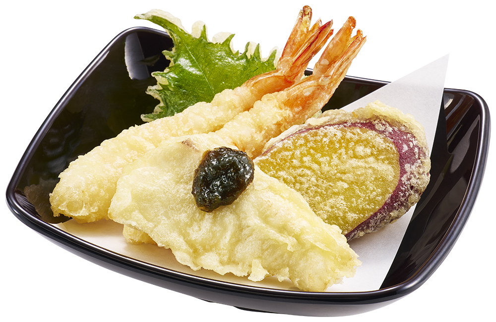 「山海の幸 天ぷら盛り（えび天）」（410円～）