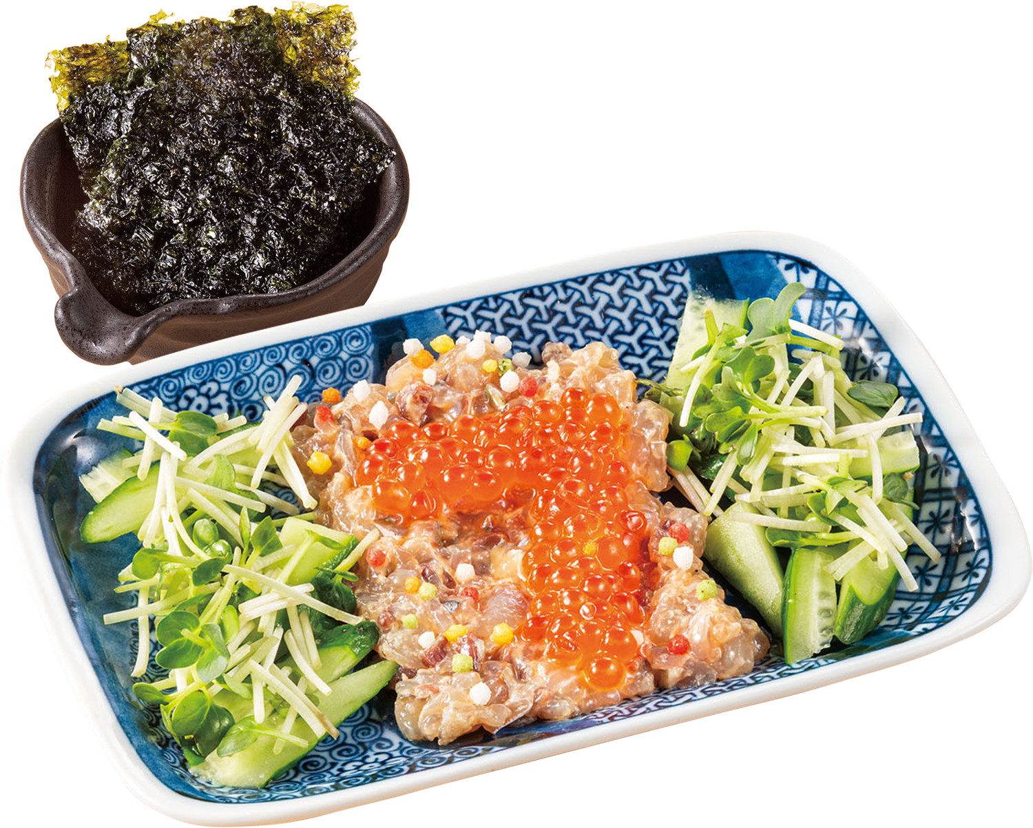 「7周年だからイクラで着飾った、アジのなめろう」（367円）