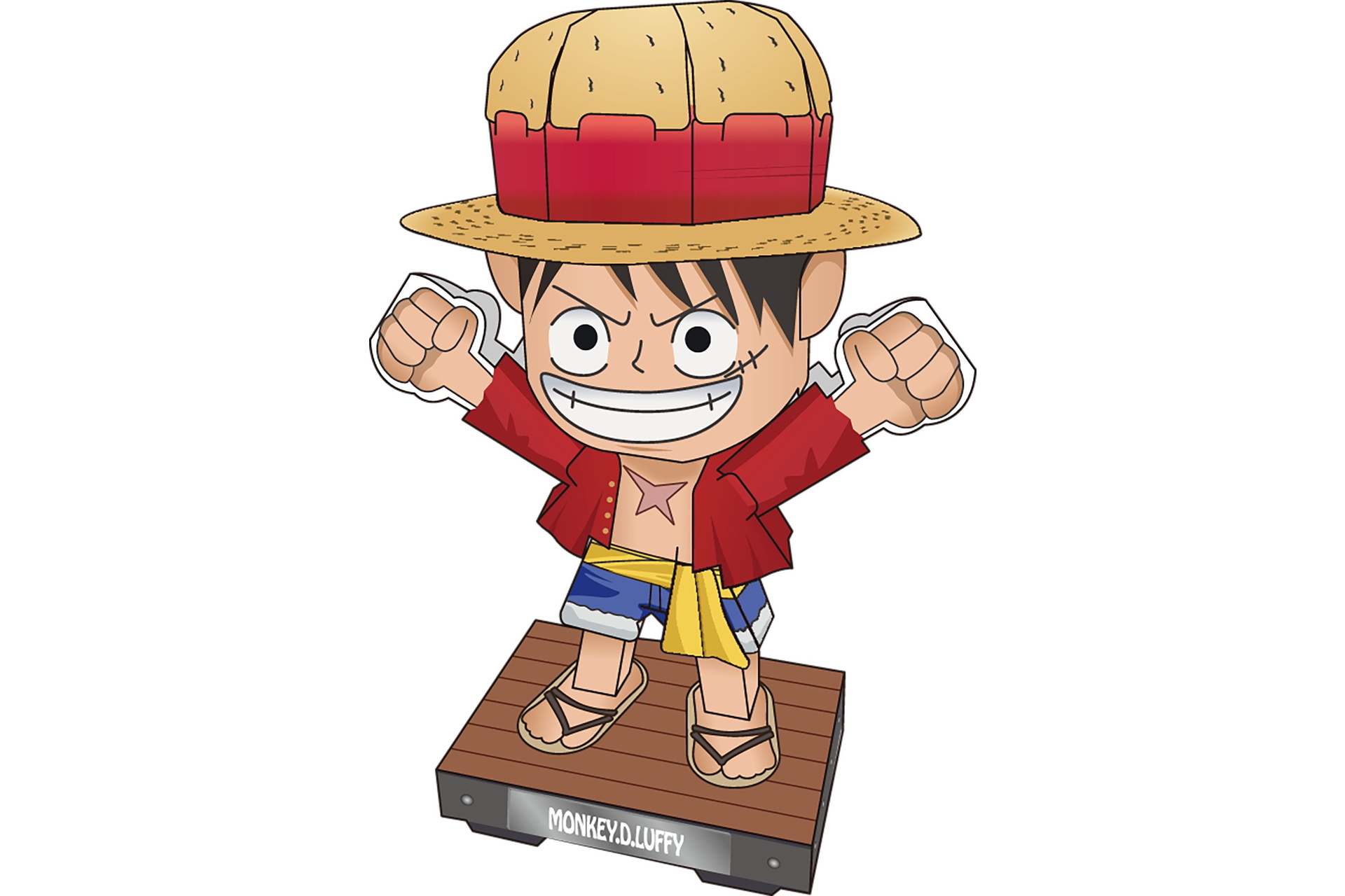 モスバーガー×ONE PIECE おもちゃ第1弾「ペーパークラフトモンキー・D・ルフィ」
