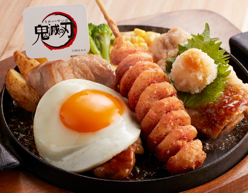 ジョイフル「鬼滅の刃」コラボで炭治郎の炭焼きソースハンバーグコンボ