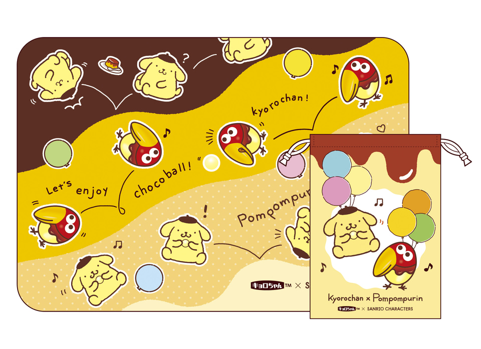 ポムポムプリン/ポチャッコ/クロミ/キティと森永チョコボールが