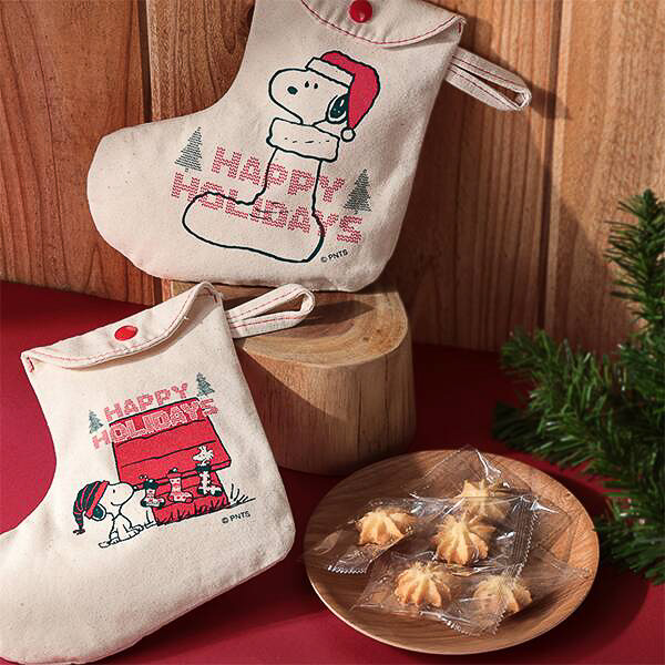 「スヌーピー オーガニックコットン ホリデーソックス」（1039円）