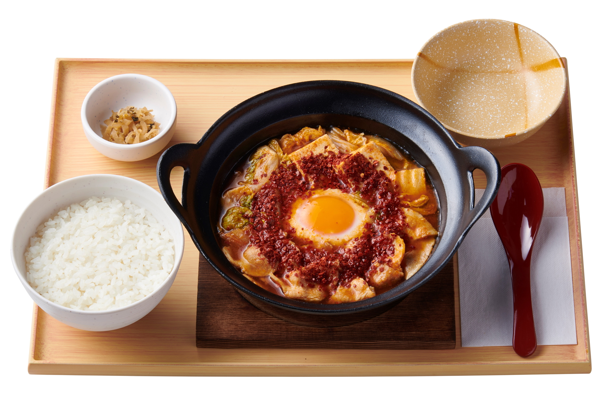 「辛旨チゲ定食」（970円）