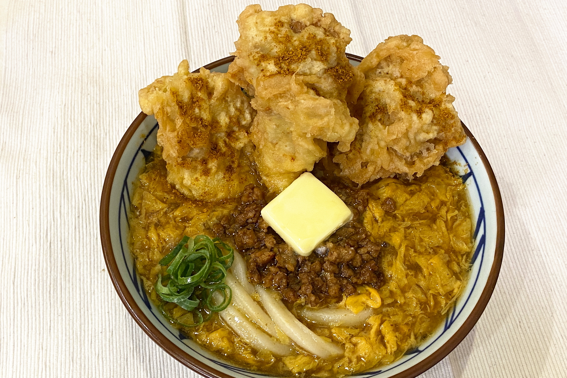 鶏天ふわ玉カレーうどん