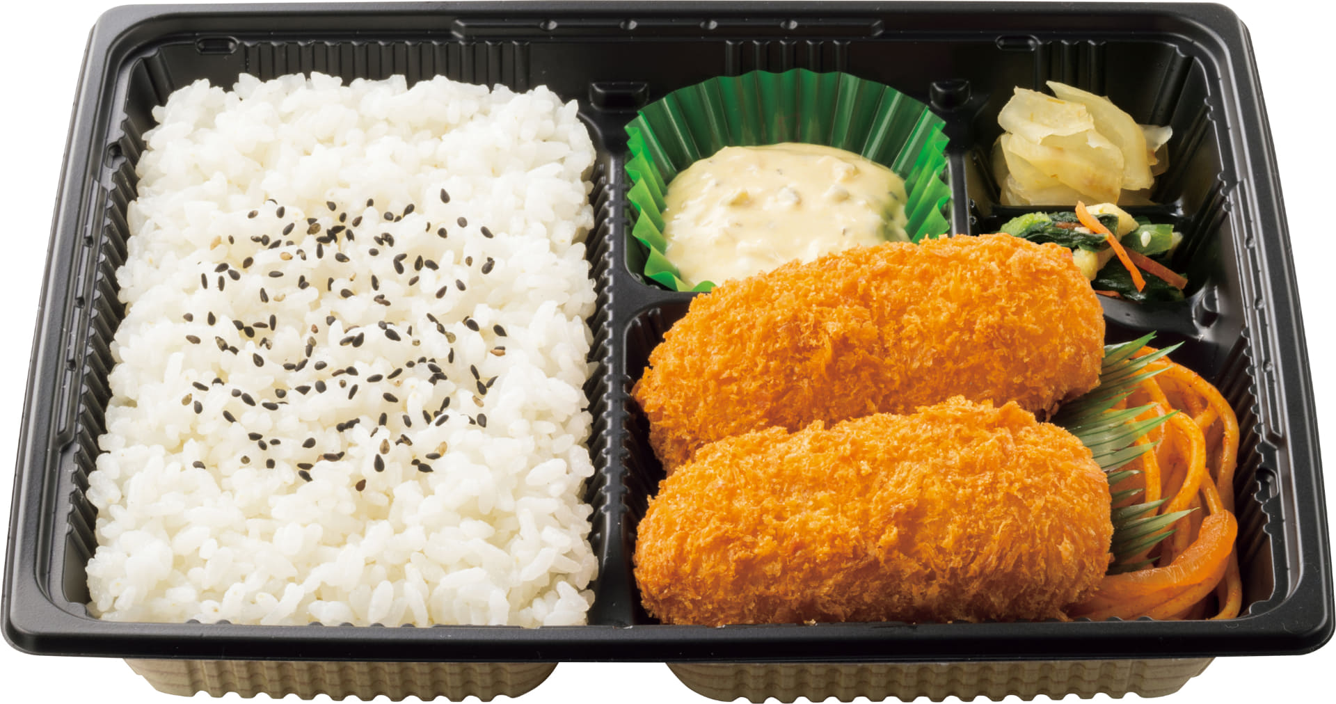 「カニクリームコロッケ弁当」（590円）