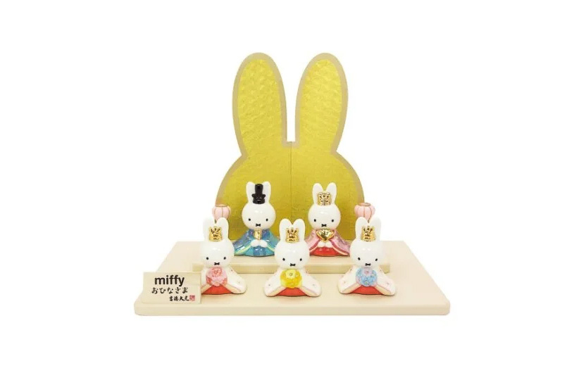 miffy 磁器五人飾り 雛人形