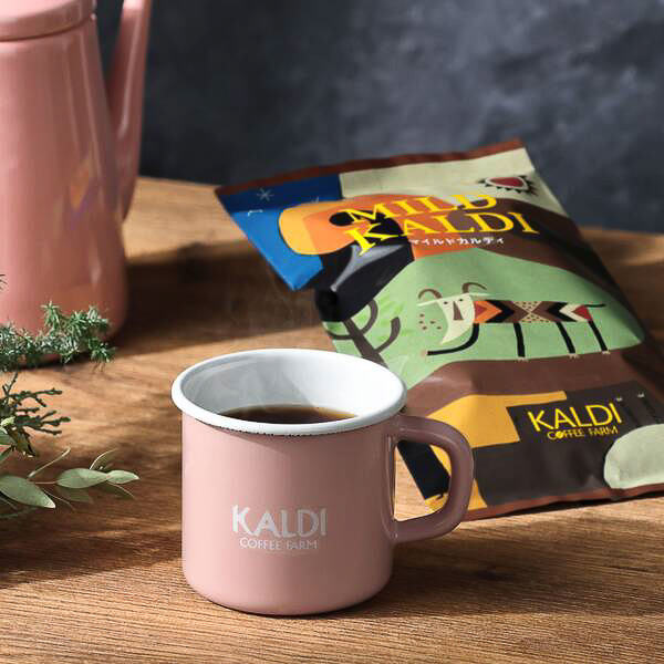 マイルドカルディ＆オリジナルホーローマグカップセット（ペールピンク）