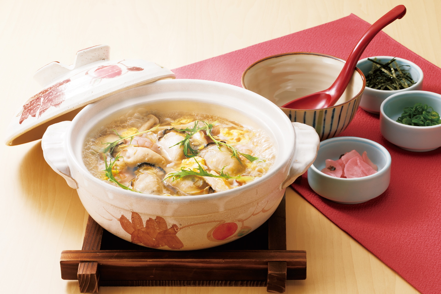 「牡蠣雑炊」（1538円）