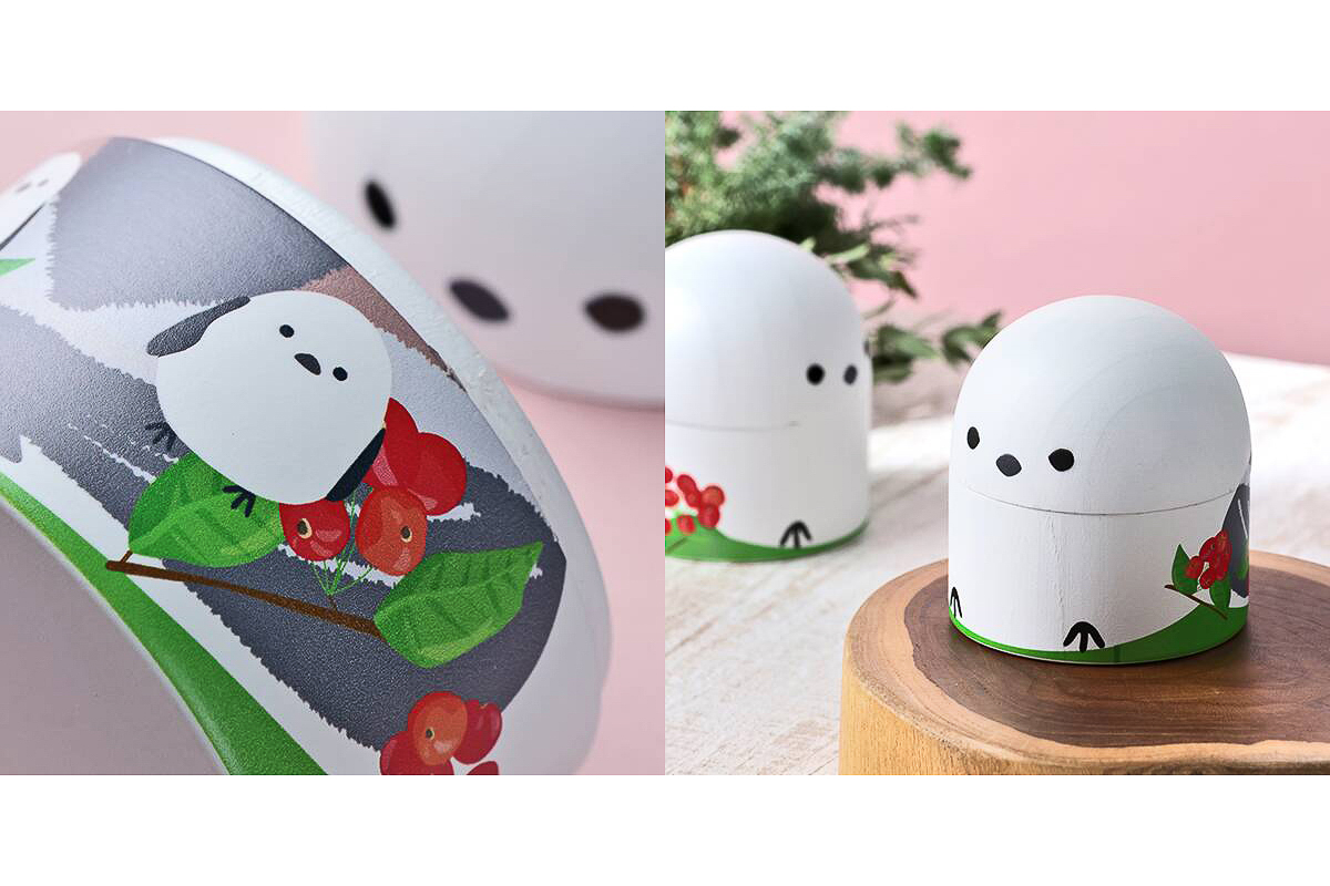 カルディコーヒーファーム「ウッドケース（シマエナガ柄）」