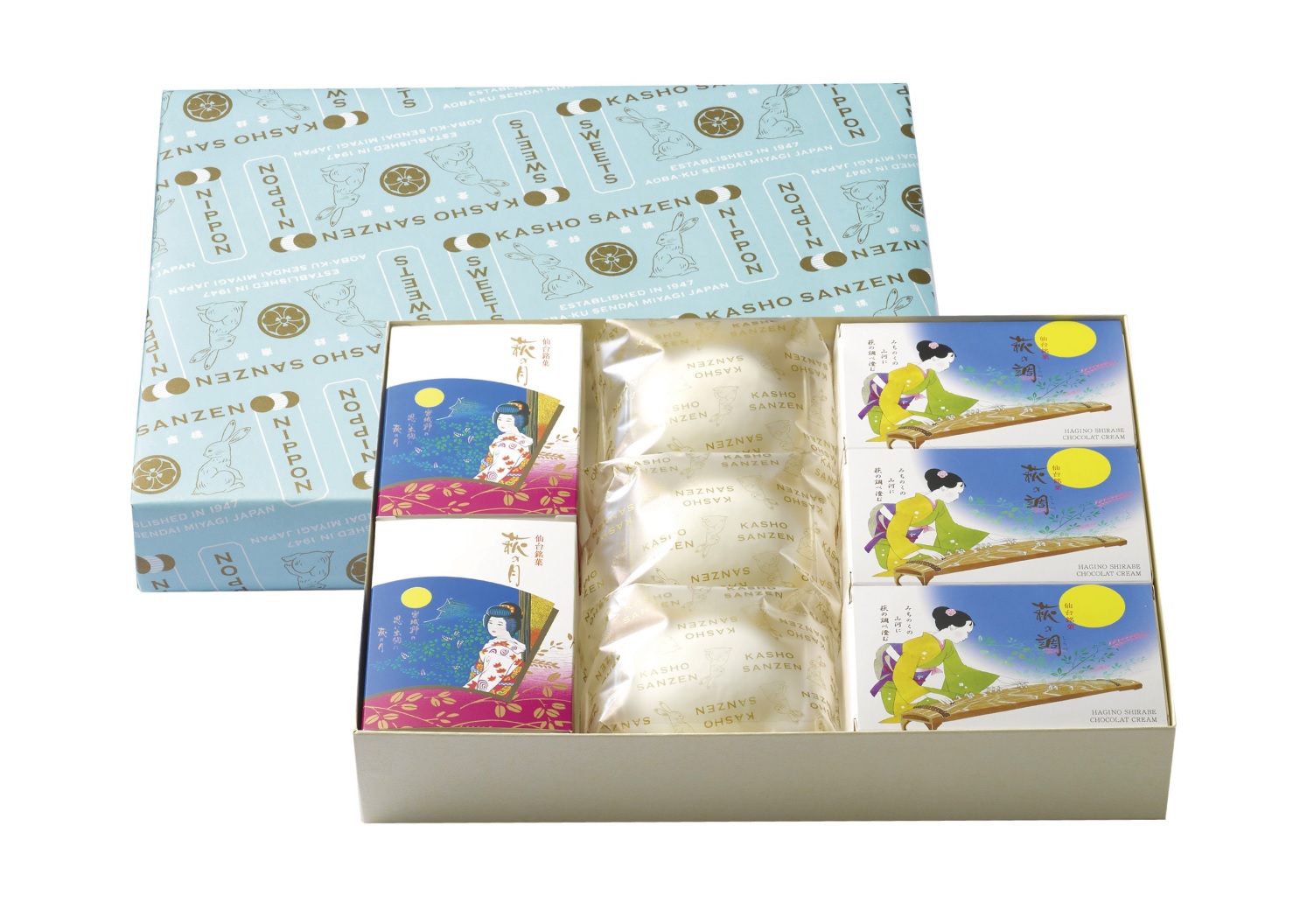 「萩の月」「萩の調」「萩の調 煌（こう）ホワイト」特別セット（2800円）