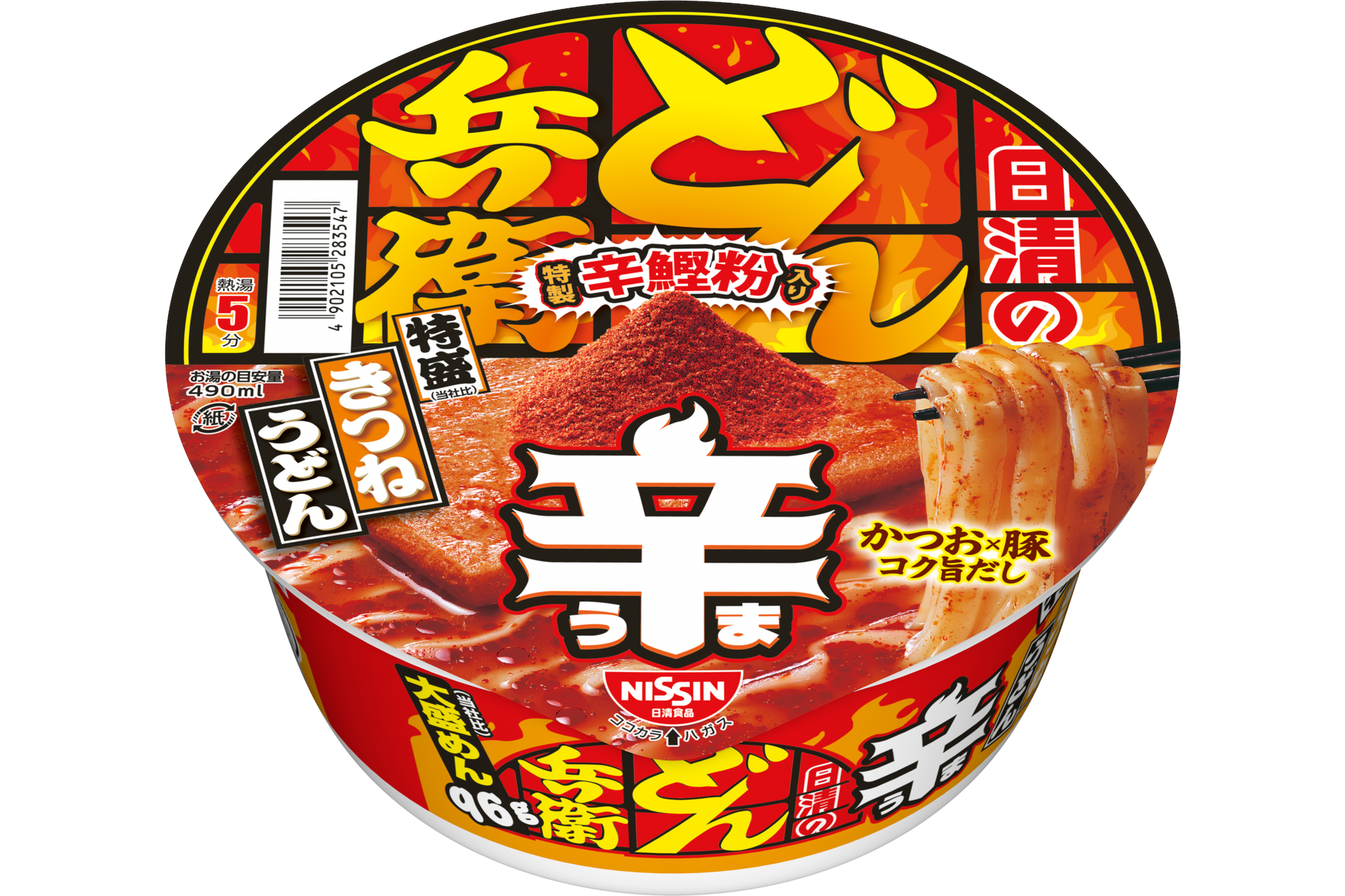 日清食品「日清の辛どん兵衛 特盛きつねうどん」