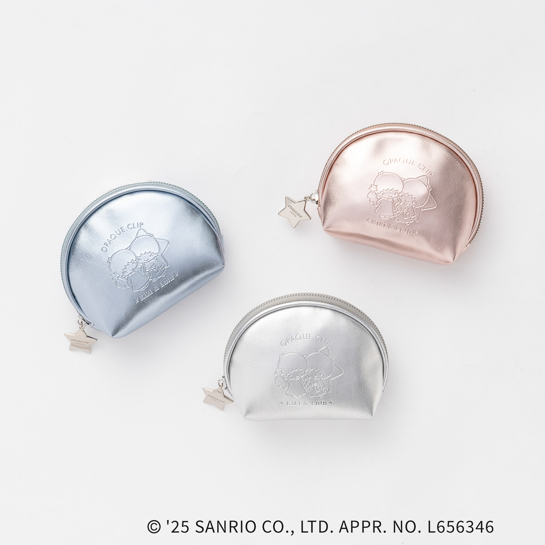 「【キキ&ララ】キラキラ合皮シェル型ポーチ」（3479円）