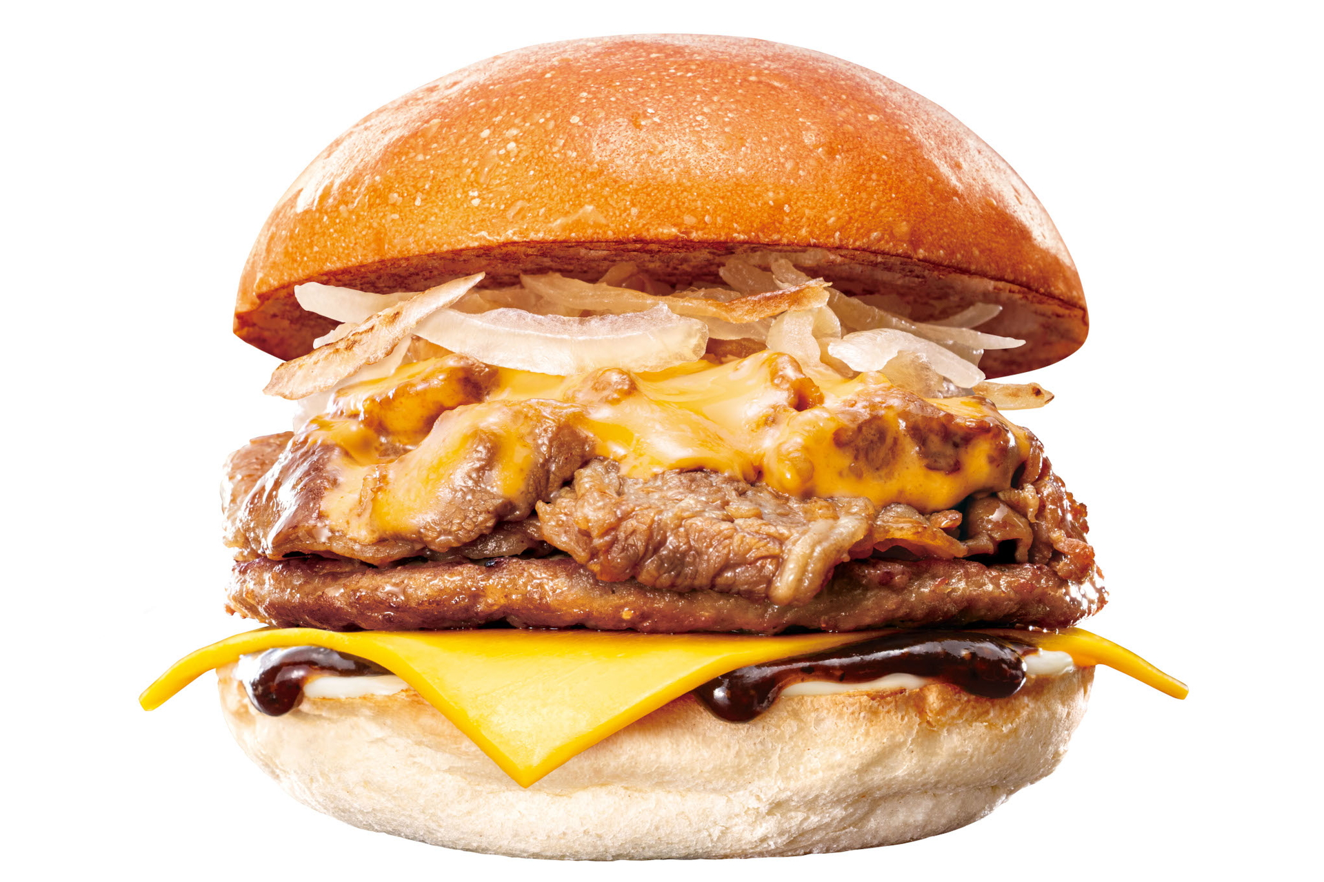 「フィリーチーズステーキバーガー」（単品 590円/セット 940円）