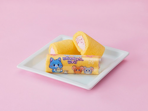 「とむとじぇりーごっこ さくらミニロール もも＆いちご」（390円）