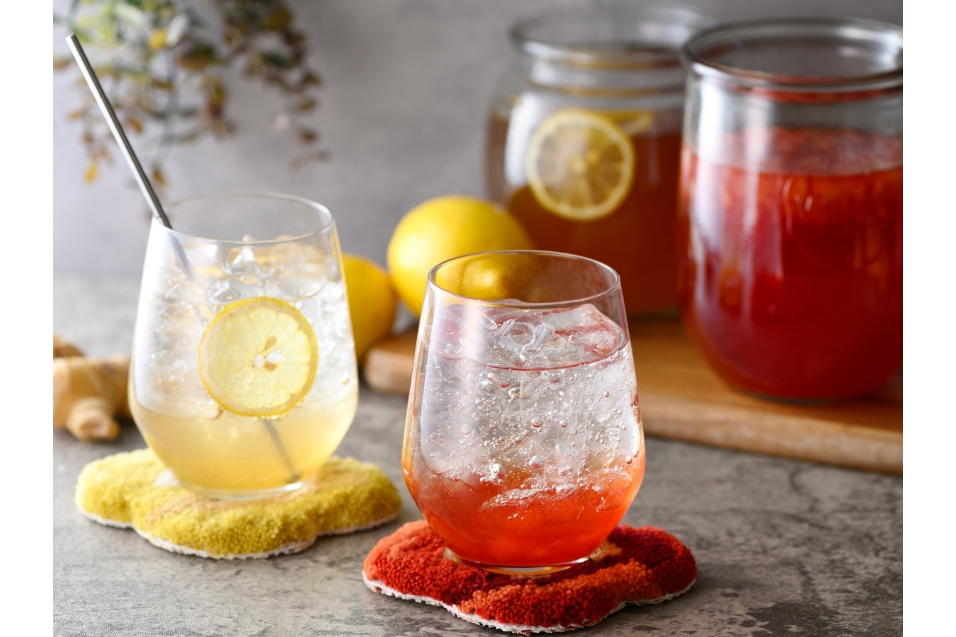 「オリジナルクラフトシロップ＜ジンジャー＆レモン/アセロラ＆ピーチ＞