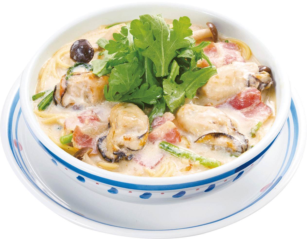 「～スープパスタ～ 播磨灘（はりまなだ）産牡蠣のクリームスープ」（1529円）