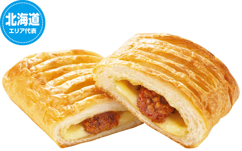 北海道エリア代表「チーズミートインデニッシュ」（168円）