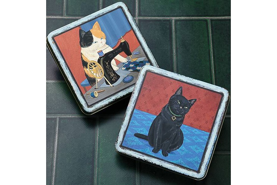 カルディコーヒーファーム「レトロねこスクエア缶」