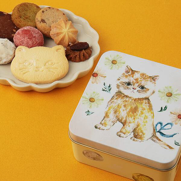 こねこのこねこねクッキー缶 mini Flower