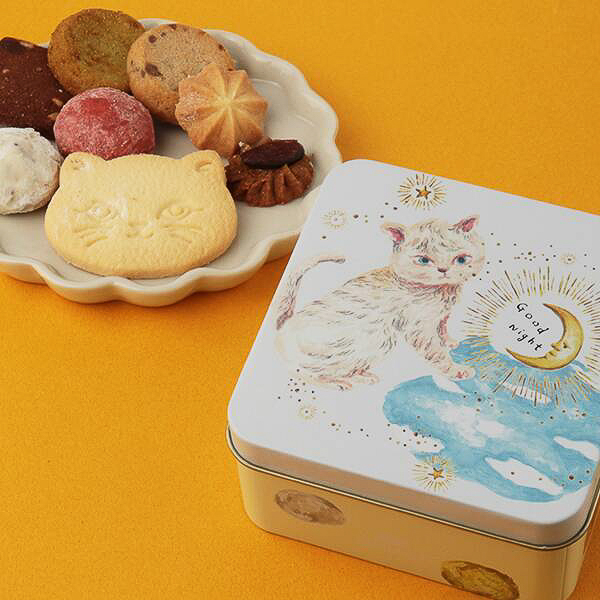 こねこのこねこねクッキー缶 mini Good Night