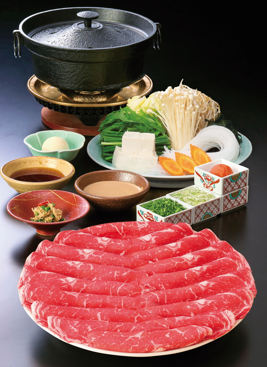 しゃぶしゃぶ1.5倍コース 国産牛ロース肉（180g）3人前