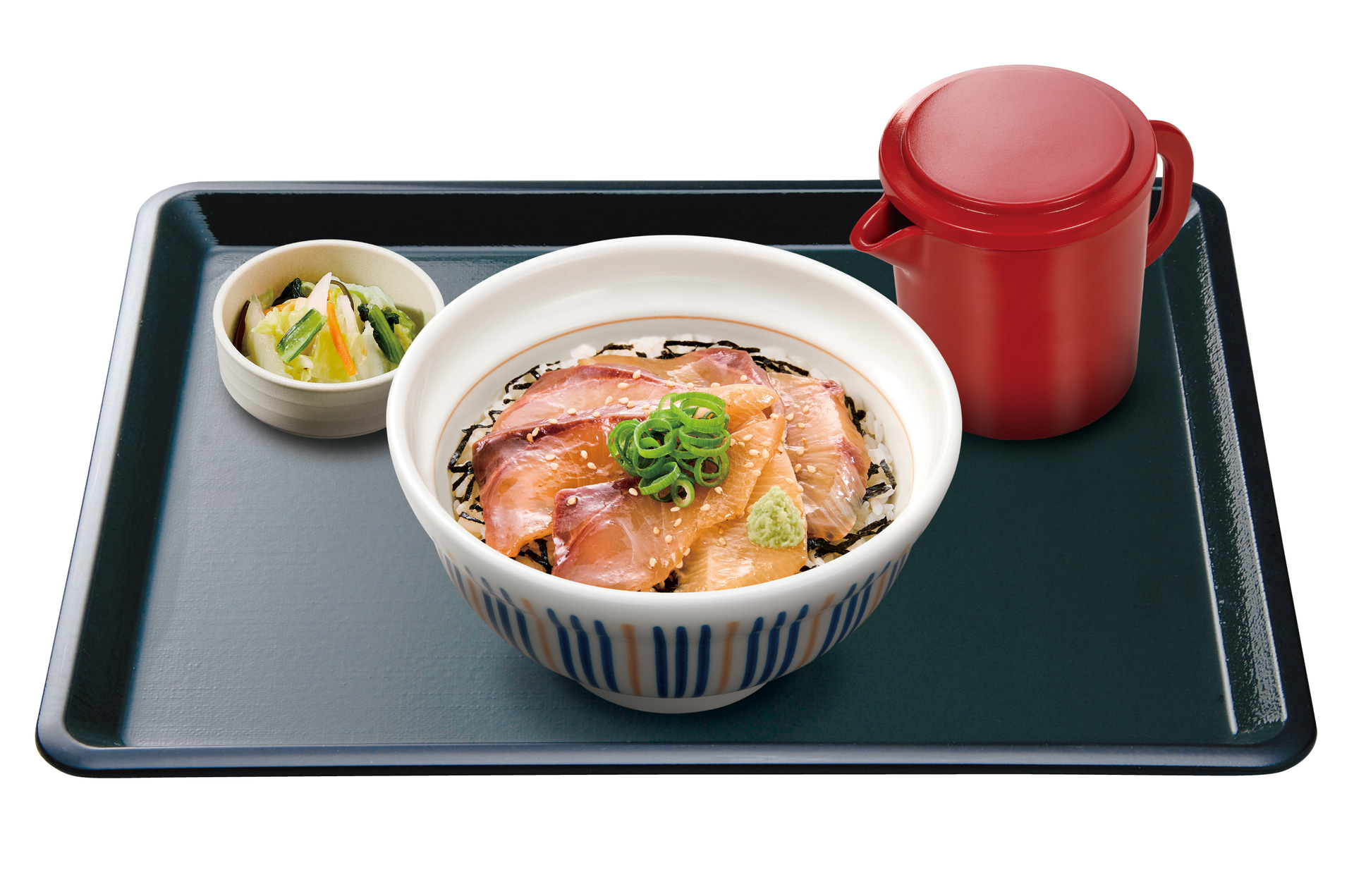 出汁茶漬けのように楽しめる「漬けブリ丼ゆず出汁セット」