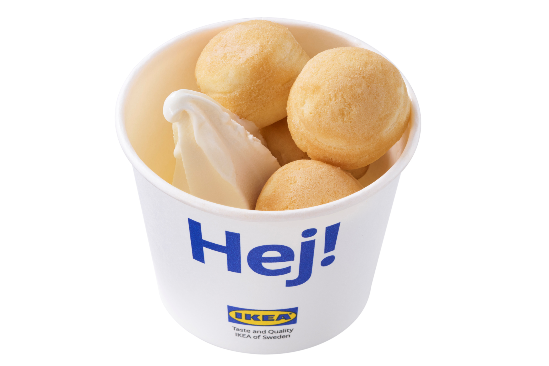 「プラントベースベビーカステラ 5個 ソフトクリーム付き」（150円）