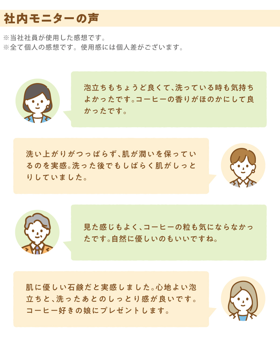 社内モニターの声と開発担当者コメント