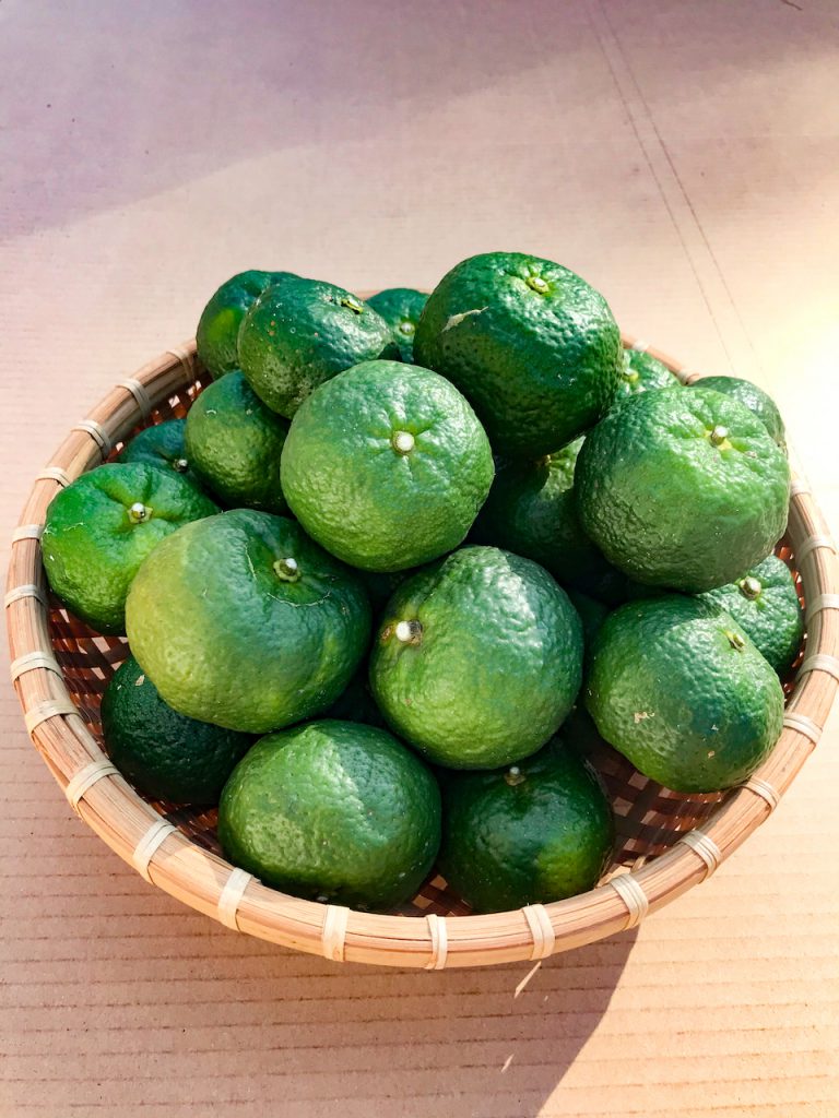 シークヮーサーとは異なり酸味が控えめで、華やかな香りとほのかな甘みがある、沖縄県北部で栽培される希少な果実「カーブチー」