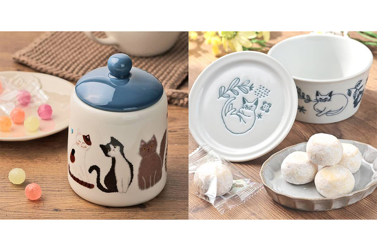 カルディコーヒーファーム「キャットキャニスター」と「ネコちゃん柄陶器キャニスター」