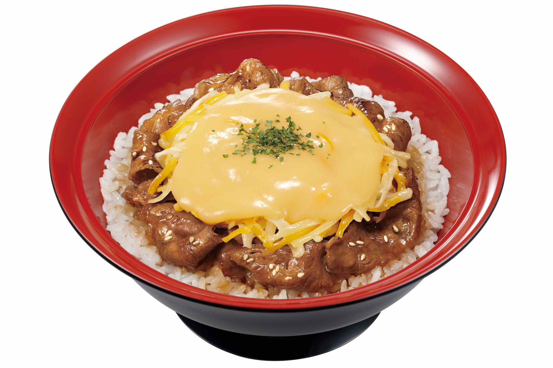 とろ～り3種のチーズ牛カルビ焼肉丼