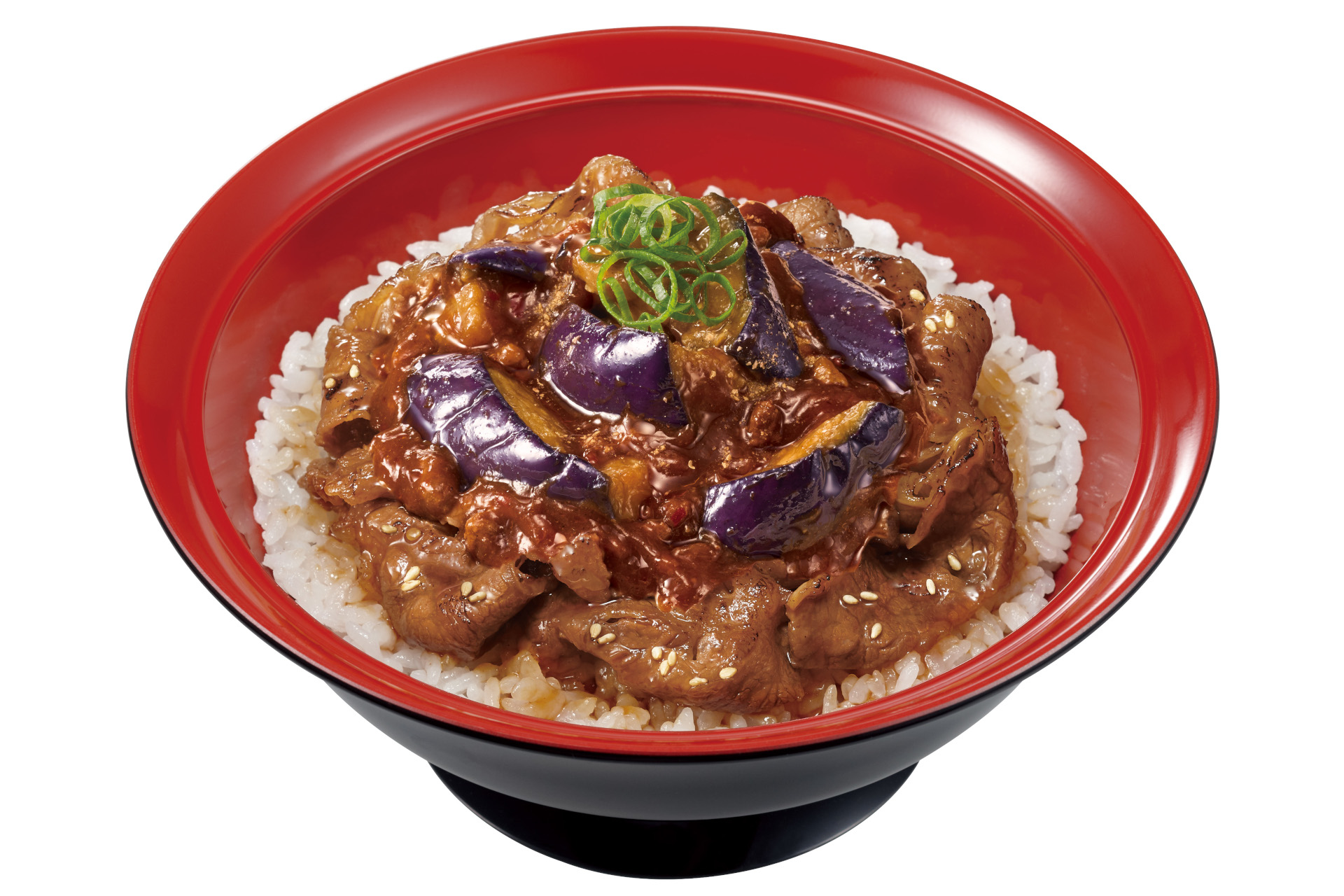 スパイシー麻婆茄子牛カルビ焼肉丼