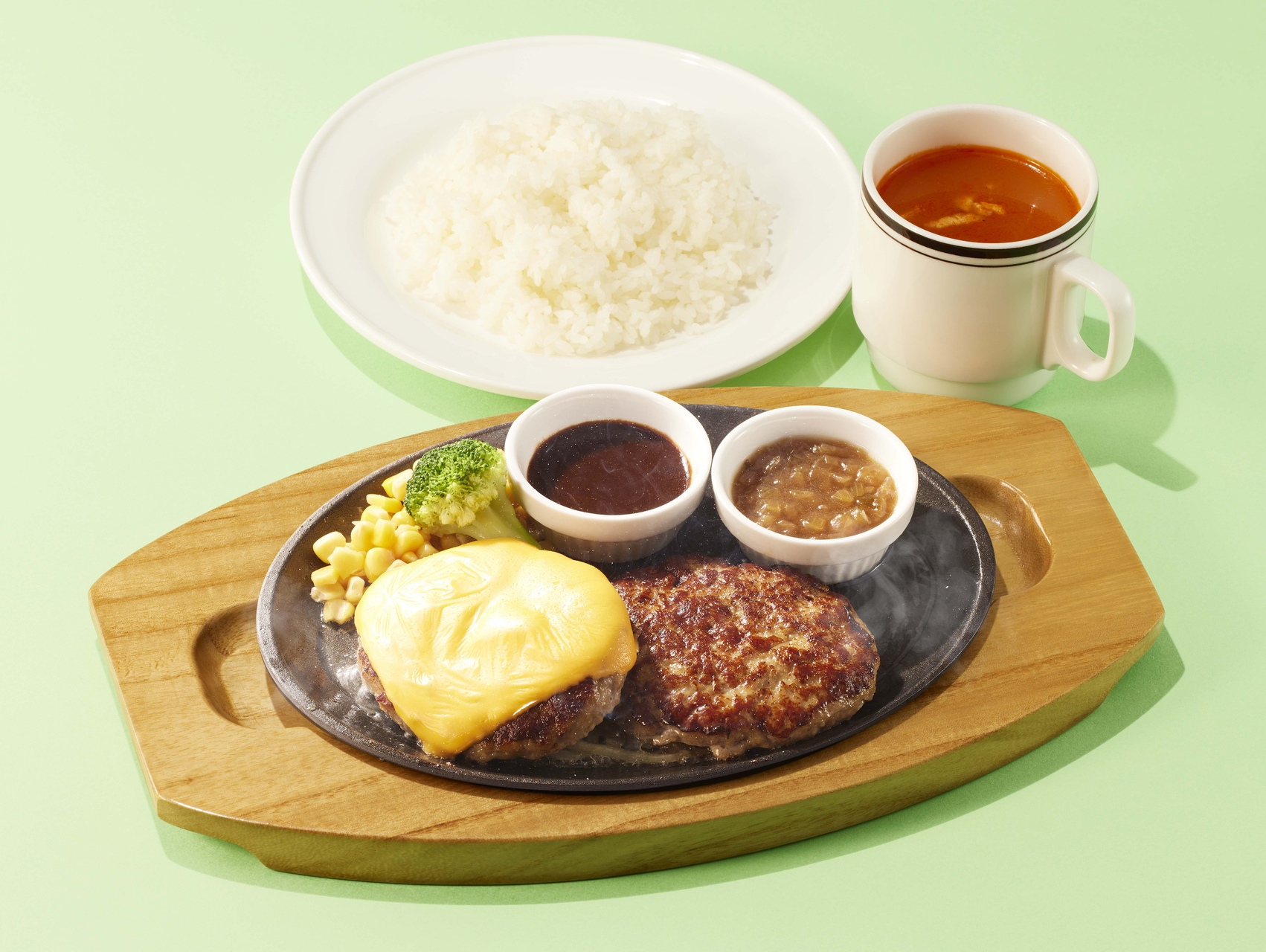 「ココスのハンバーグダブルランチ」（1199円）