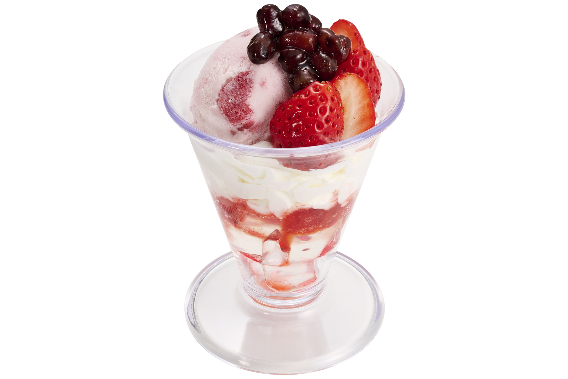 「フレッシュ苺＆あずきのパフェ」（330円）