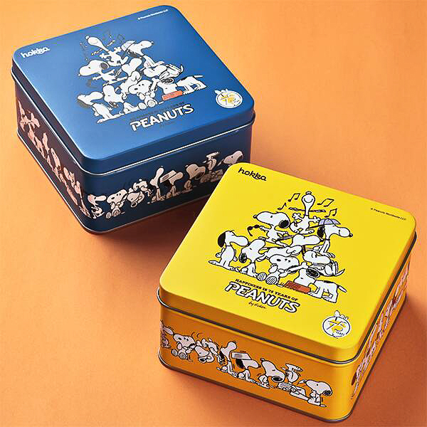スヌーピー クッキー入りピーナッツ75周年缶
