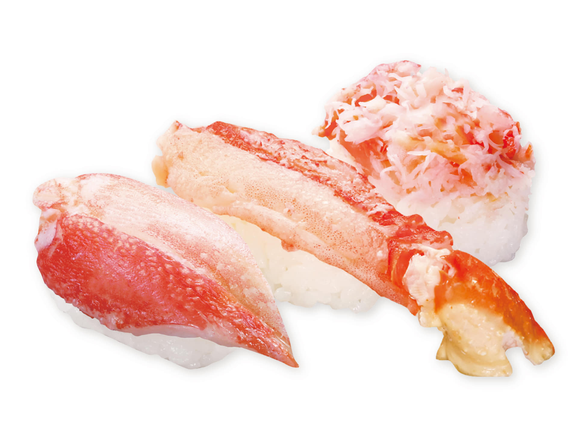 「本ズワイガニ三種盛り」（390円）
