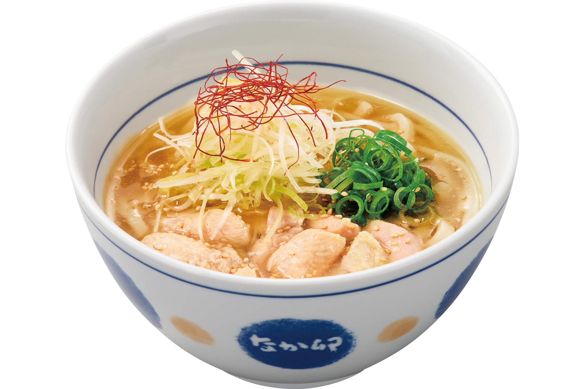 「白髪ねぎ鶏塩うどん」（690円～）