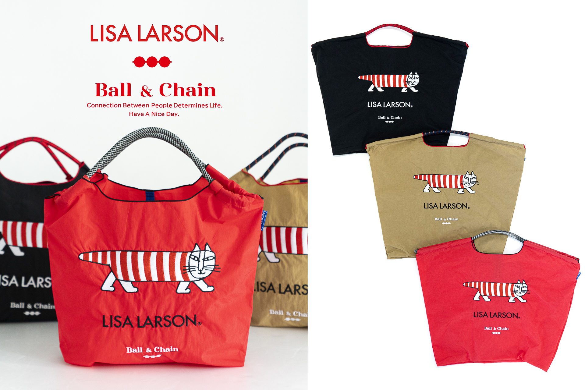 【Lisa Larson×Ball&Chain】マイキーECOバッグ