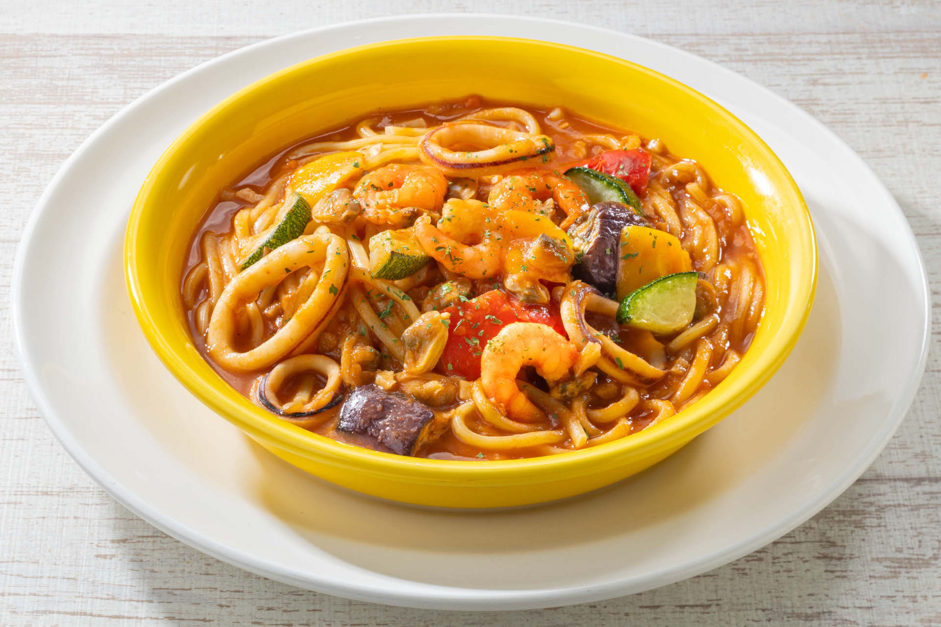 シーフードトマトスープパスタ