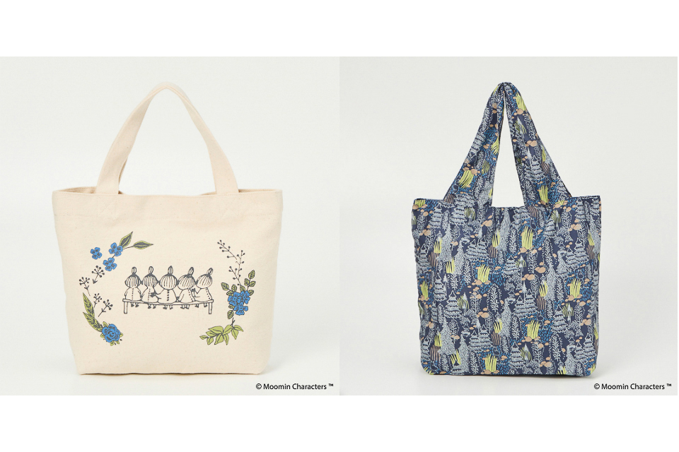 「ムーミン」コラボのトートバッグとエコバッグ